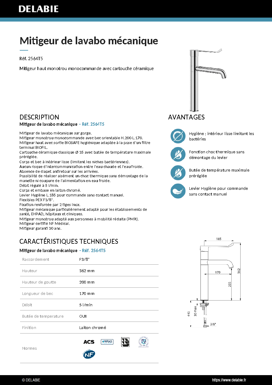 Fiche technique fournisseur