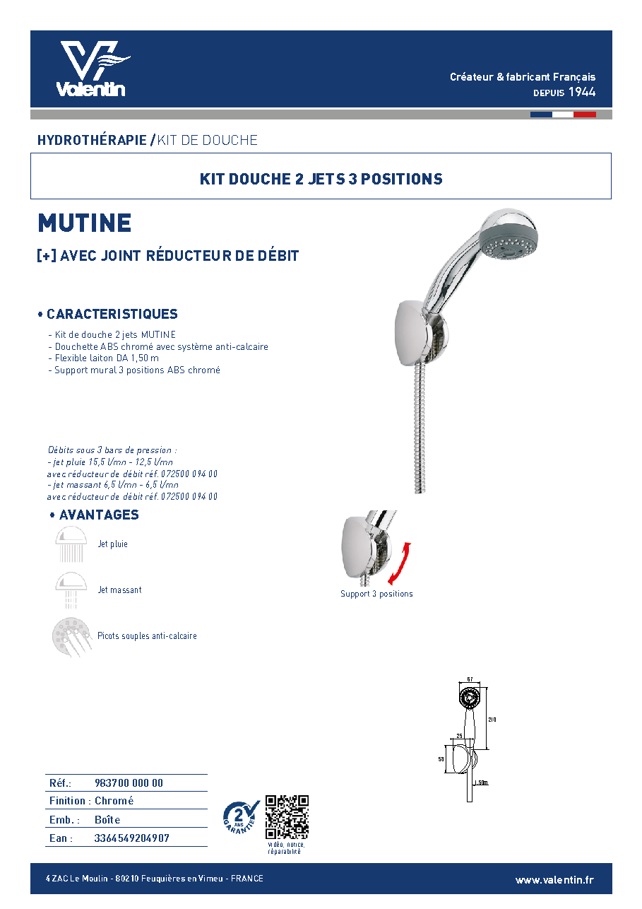 Fiche technique fournisseur