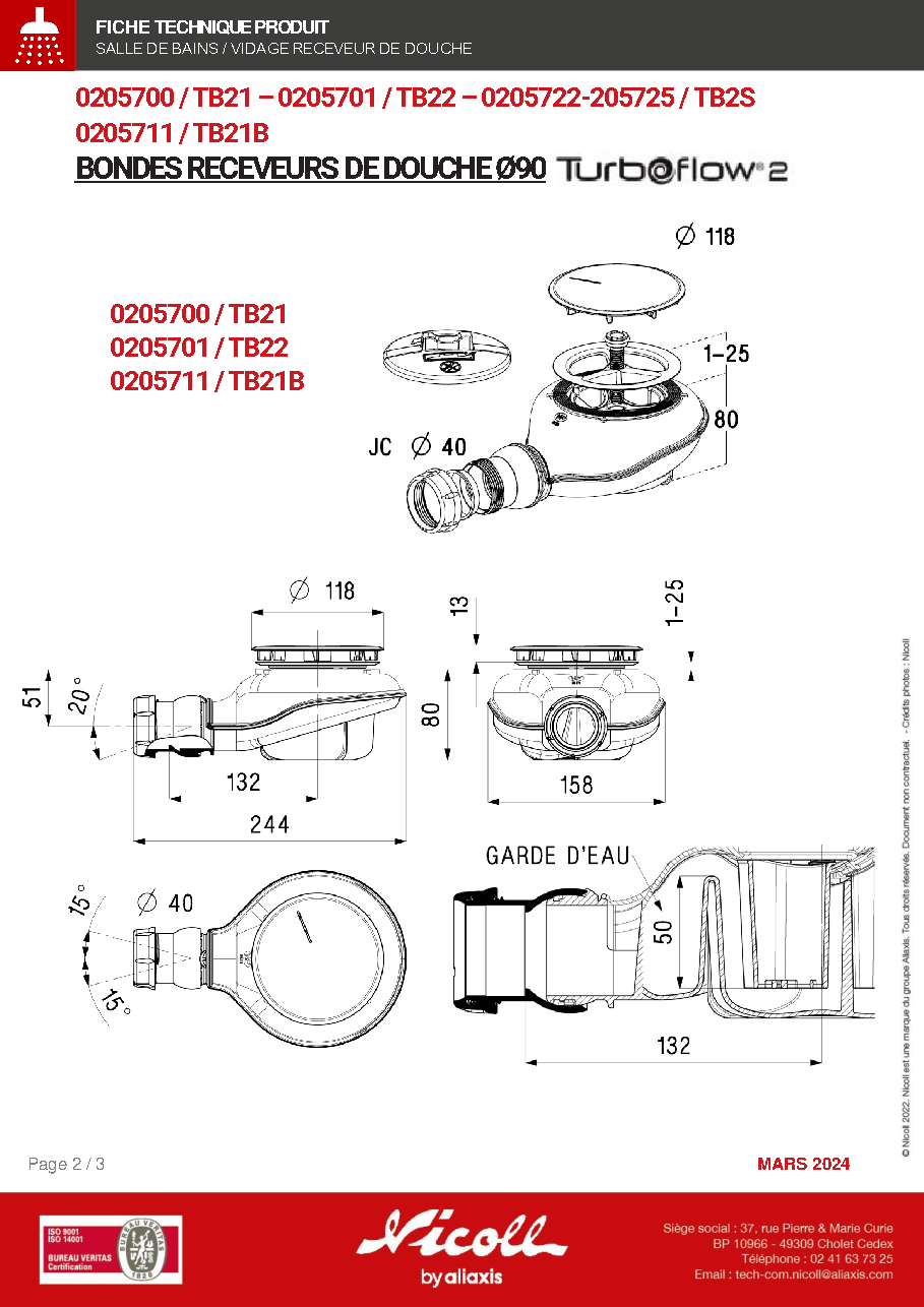 Fiche technique fournisseur