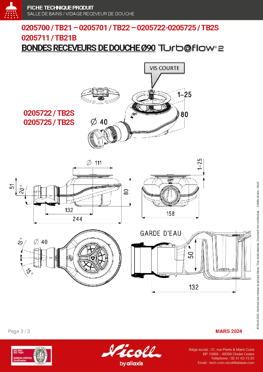 Fiche technique fournisseur