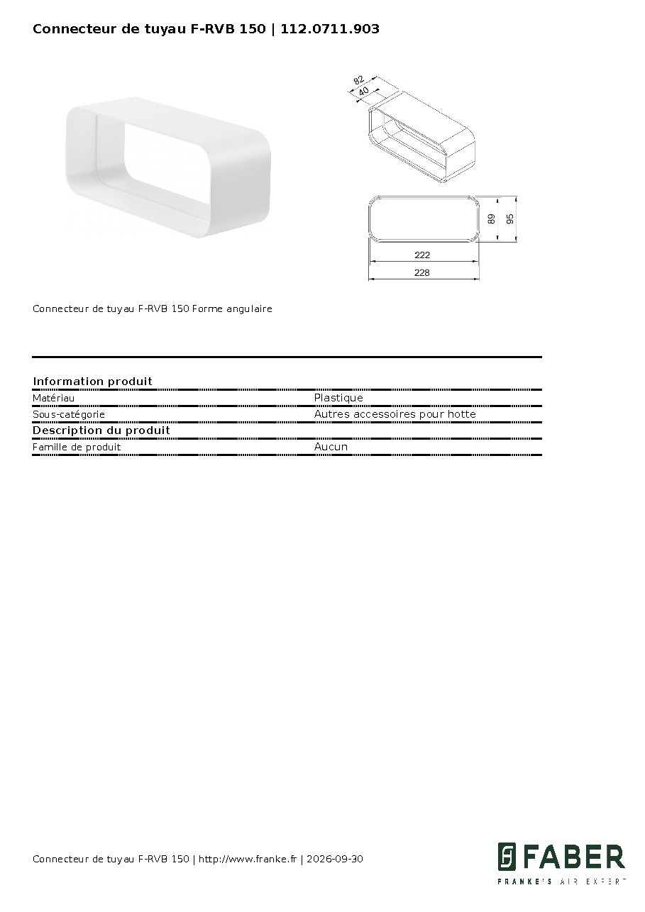 Fiche technique fournisseur