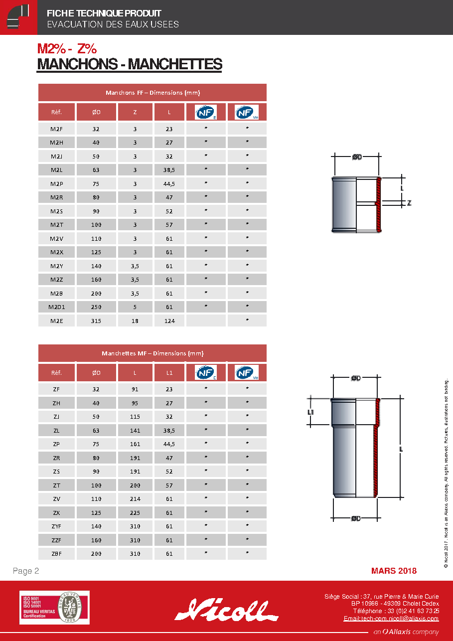 Fiche technique fournisseur