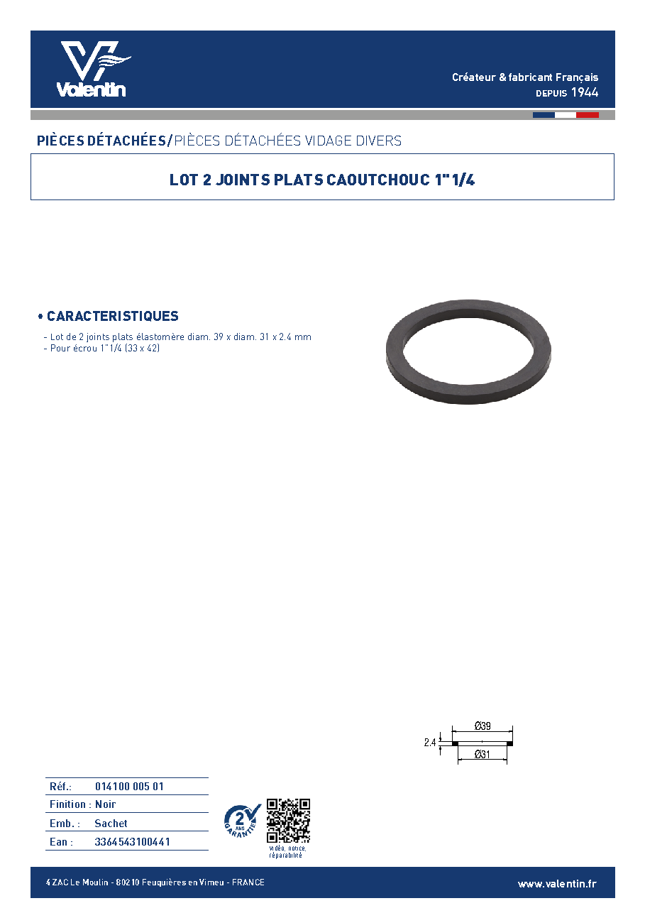 Fiche technique fournisseur