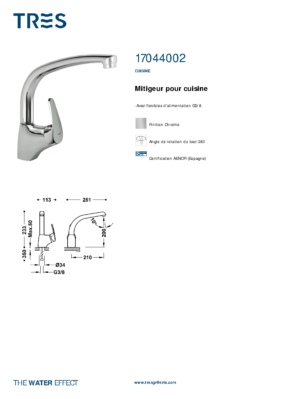 Fiche technique fournisseur