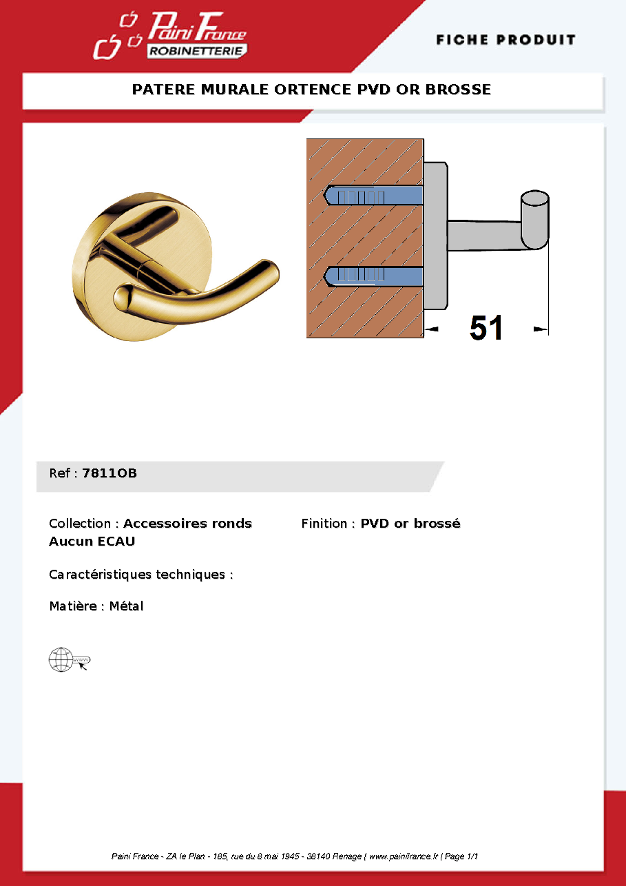 Fiche technique fournisseur