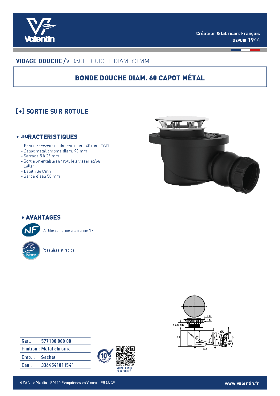 Fiche technique fournisseur