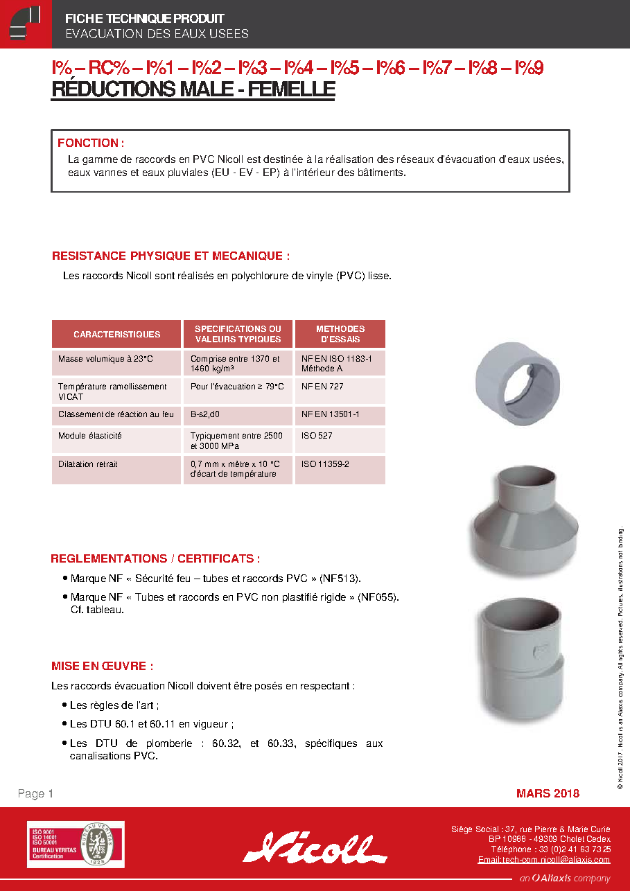 Fiche technique fournisseur