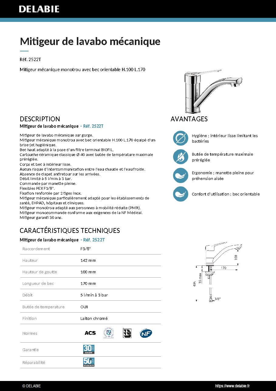 Fiche technique fournisseur