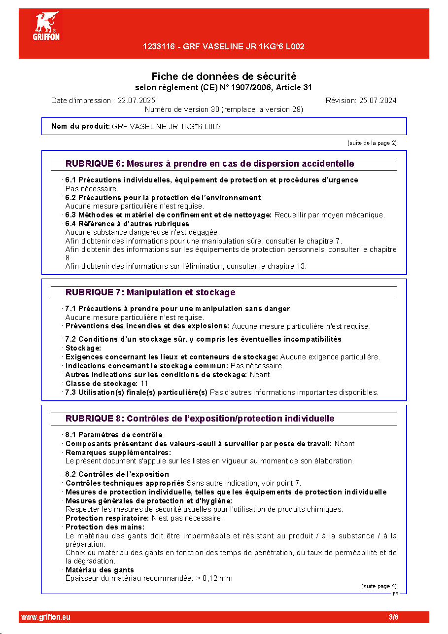 Fiche technique fournisseur
