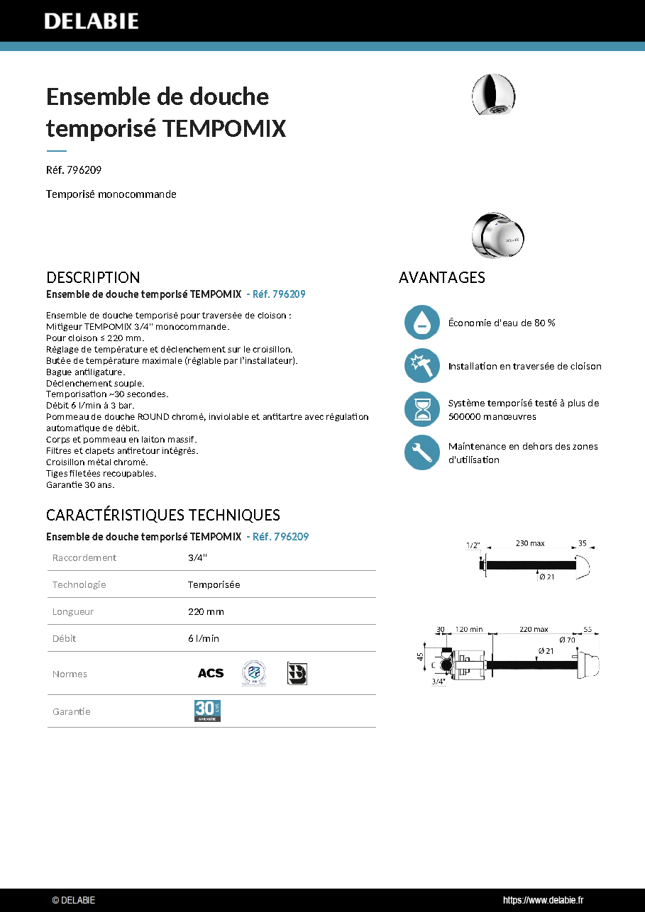 Fiche technique fournisseur