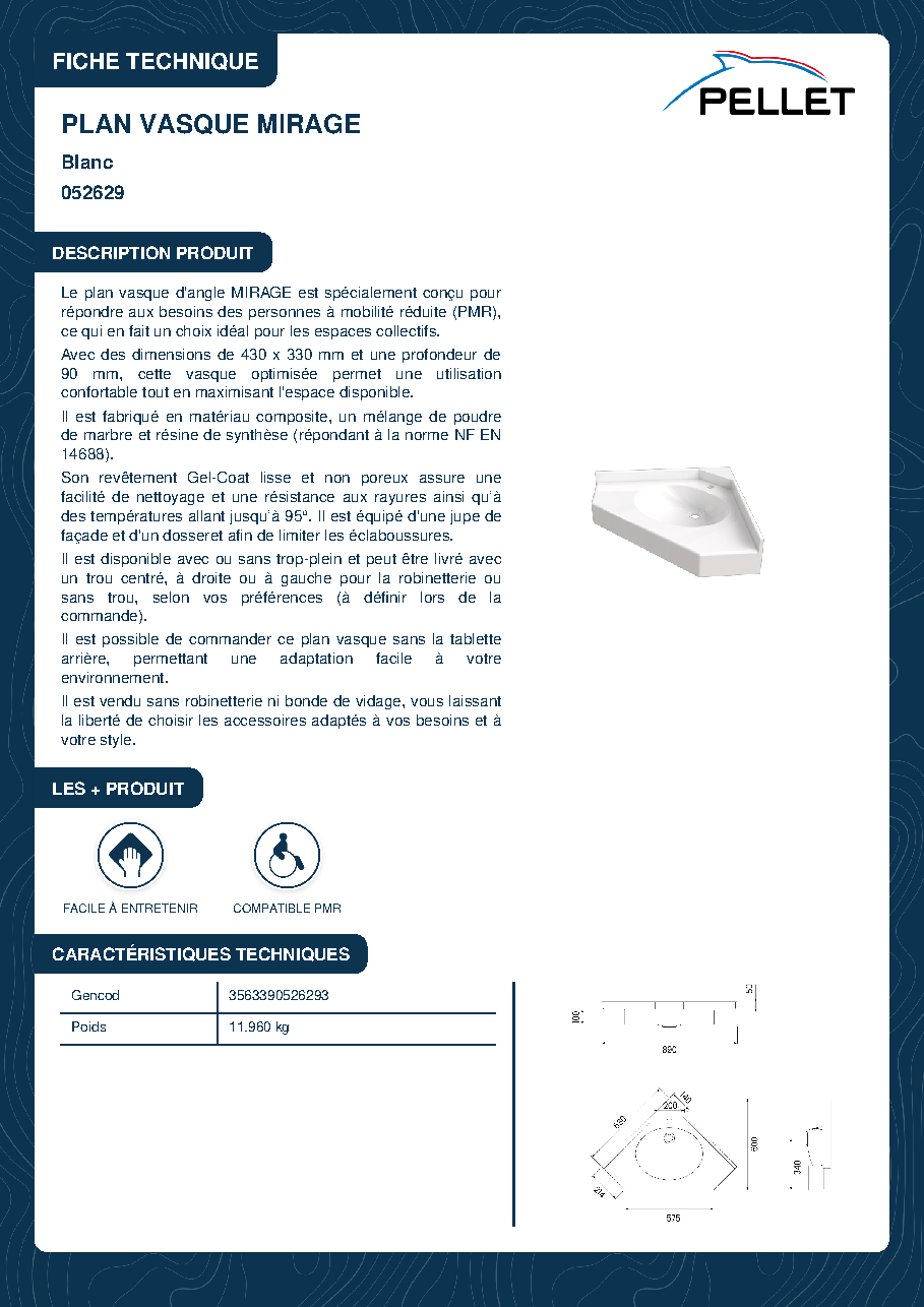 Fiche technique fournisseur