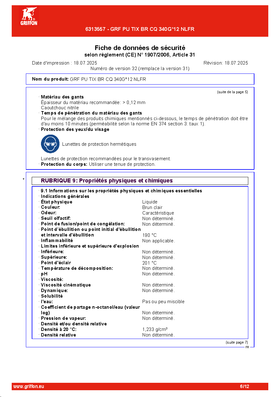 Fiche technique fournisseur