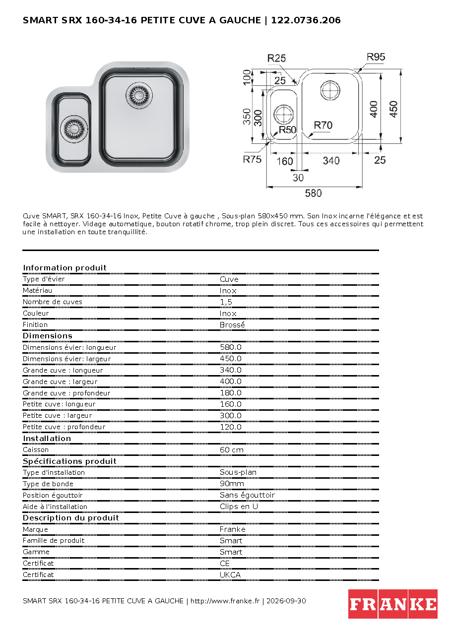 Fiche technique fournisseur
