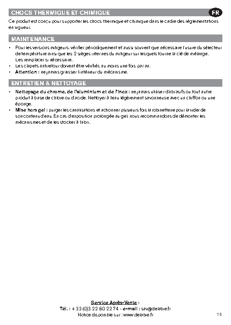 Fiche technique fournisseur
