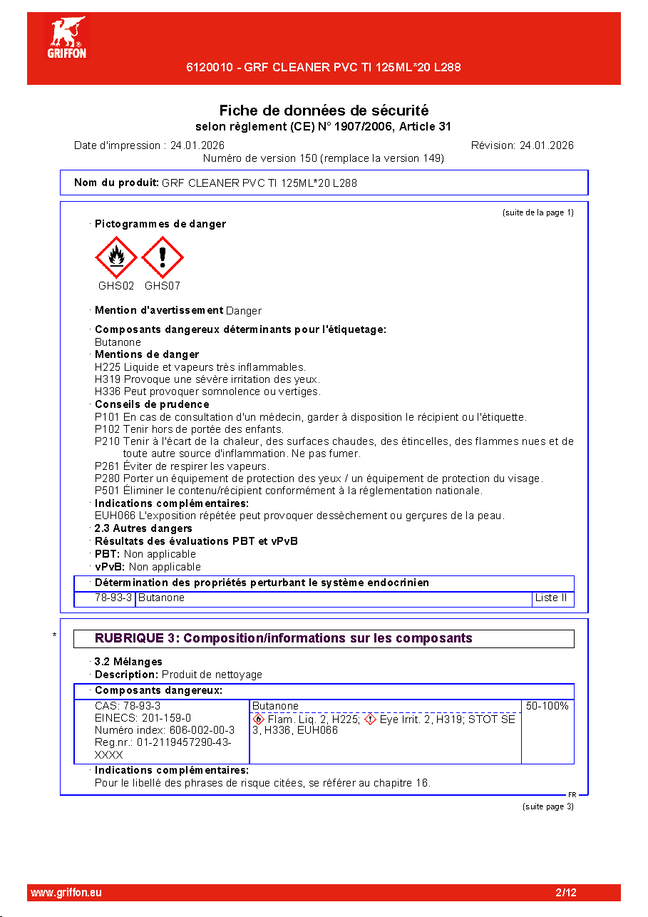 Fiche technique fournisseur