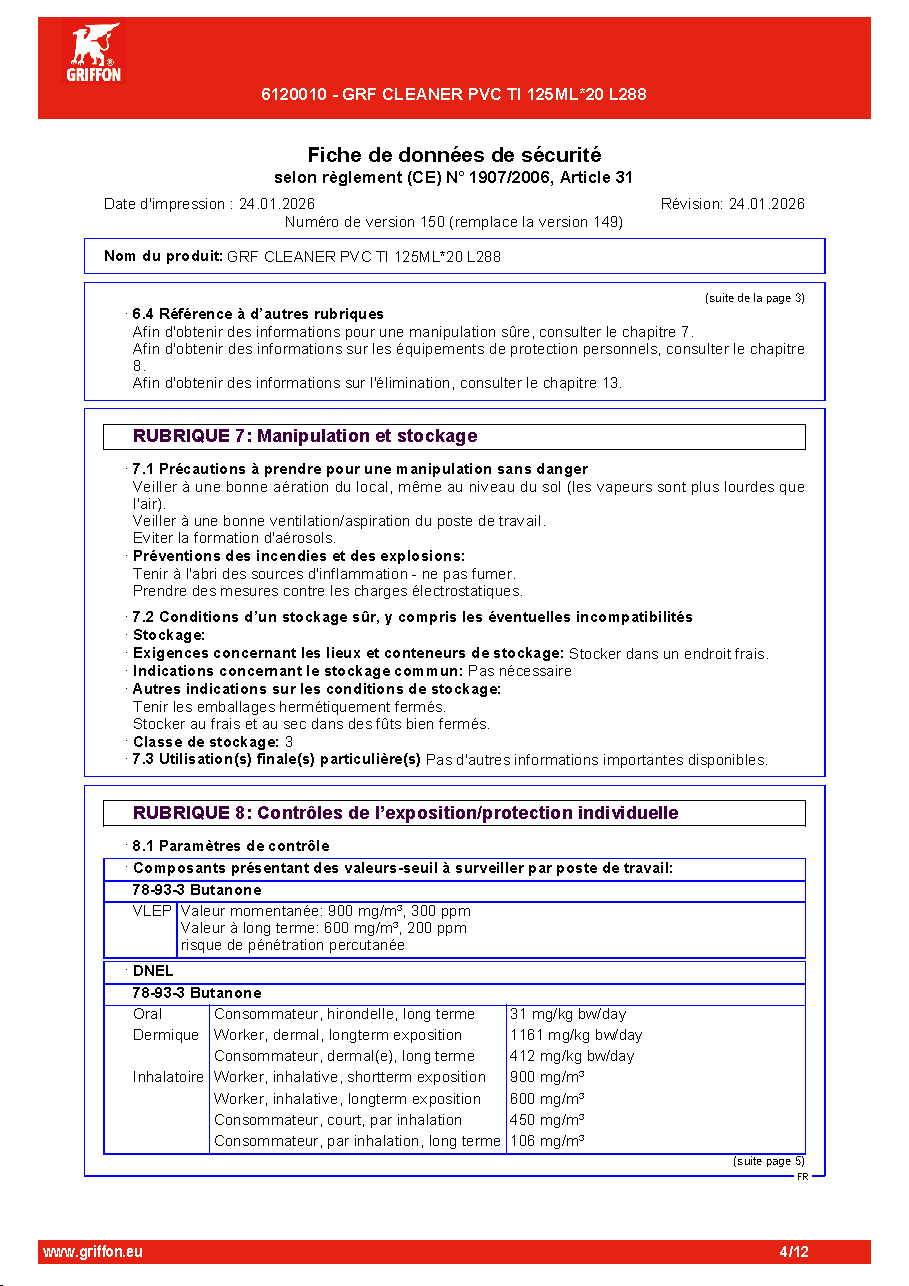 Fiche technique fournisseur