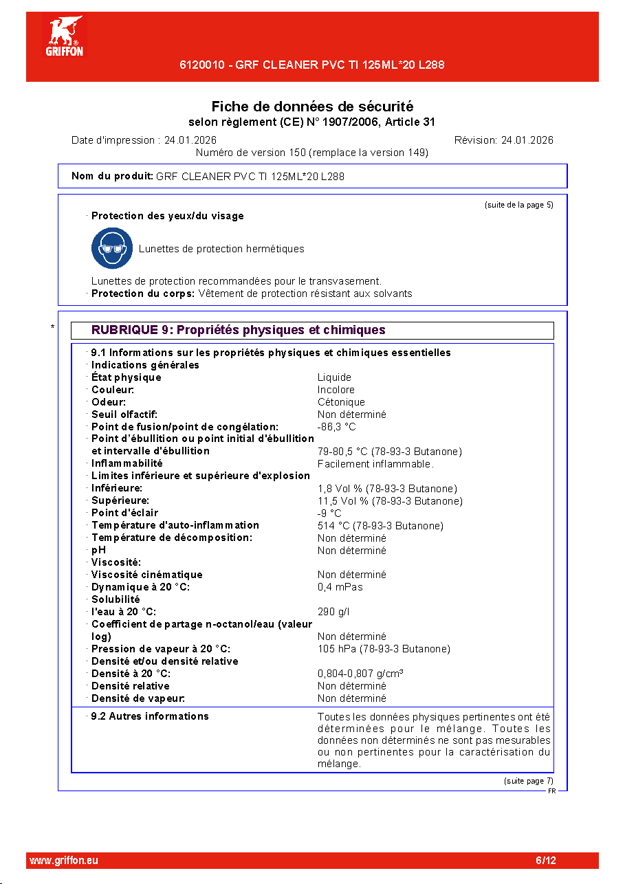 Fiche technique fournisseur
