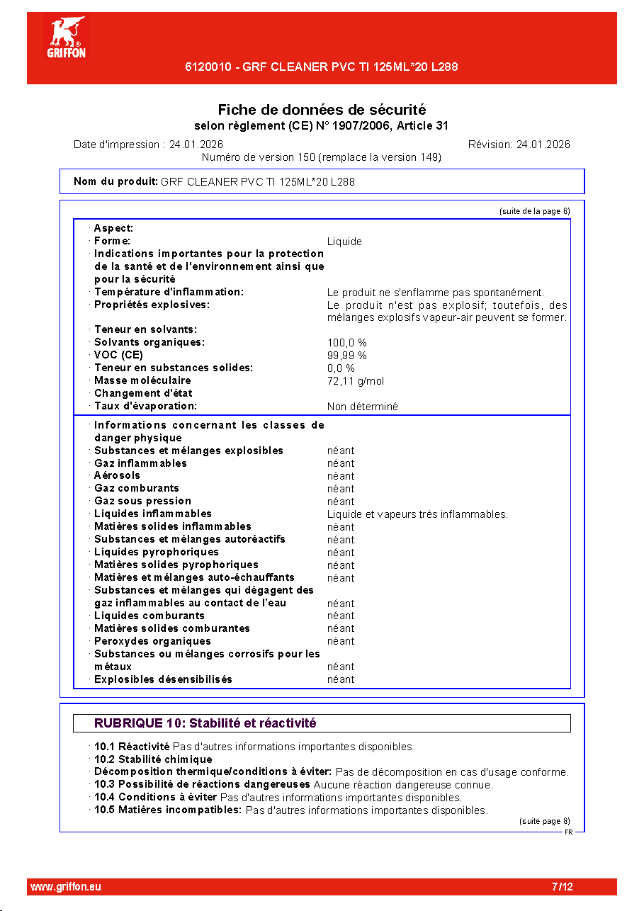 Fiche technique fournisseur