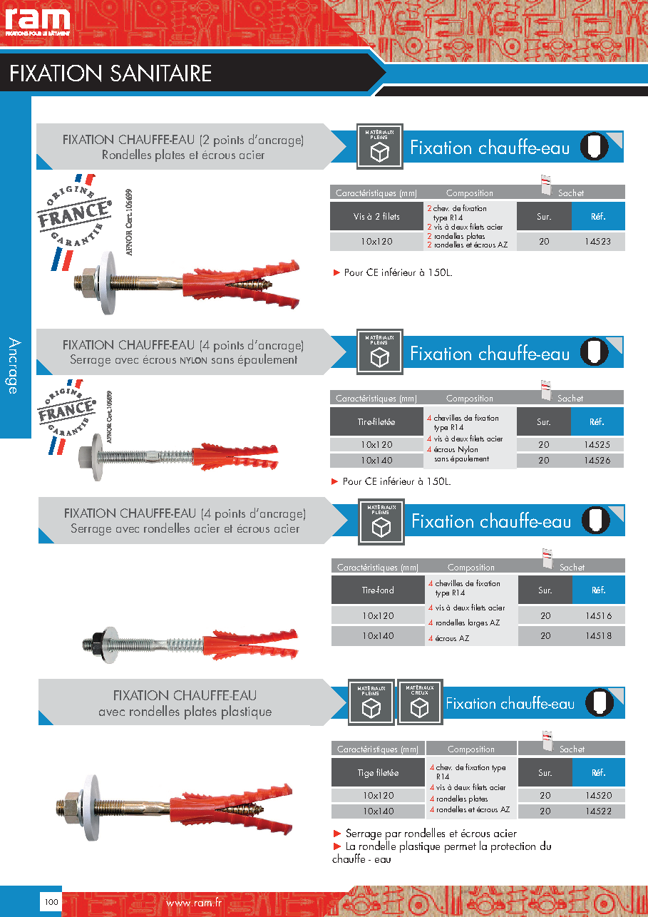 Fiche technique fournisseur