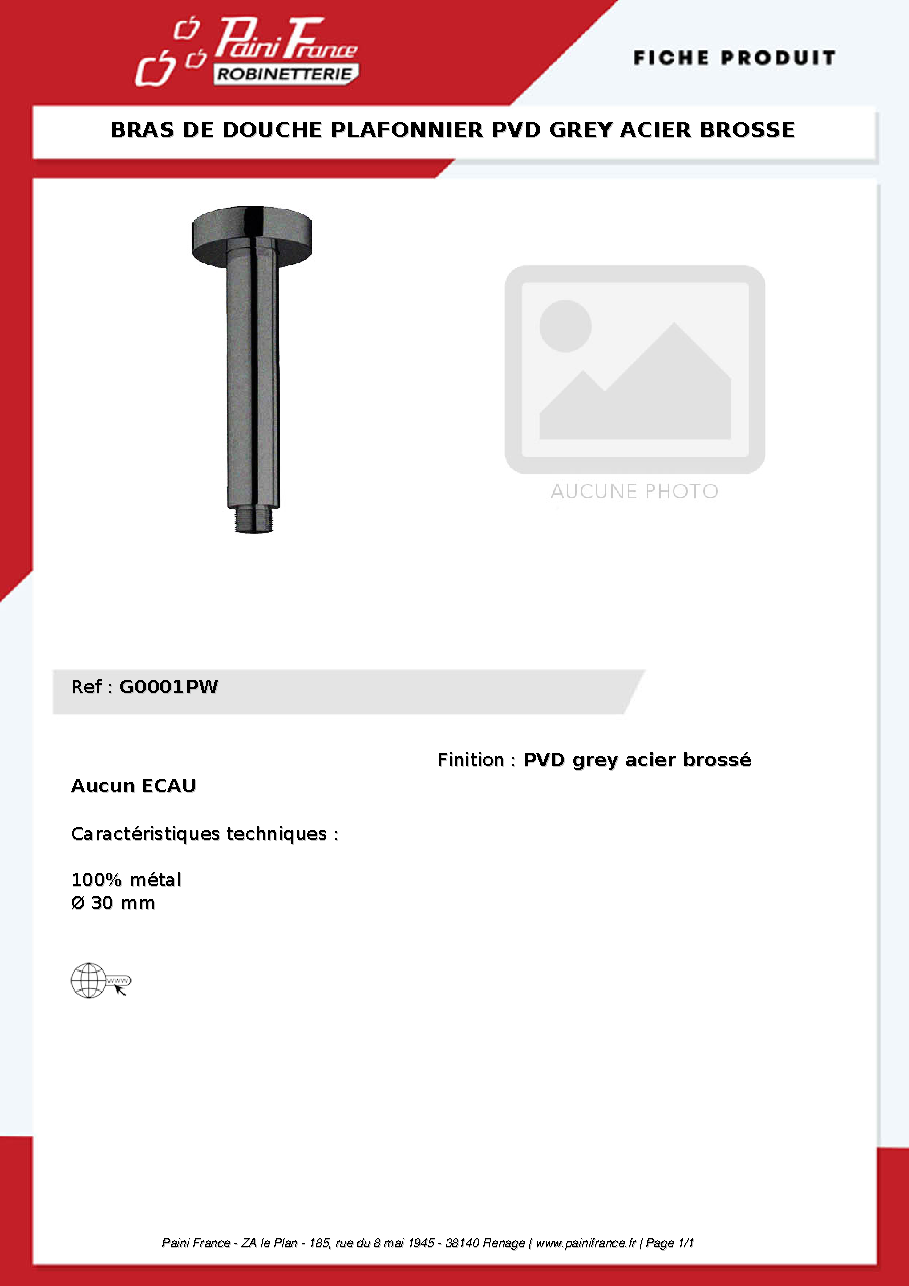 Fiche technique fournisseur