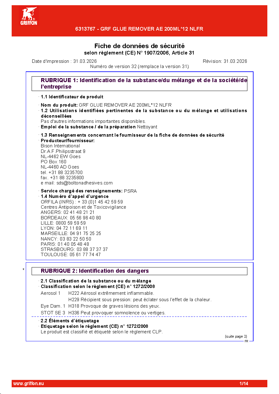 Fiche technique fournisseur
