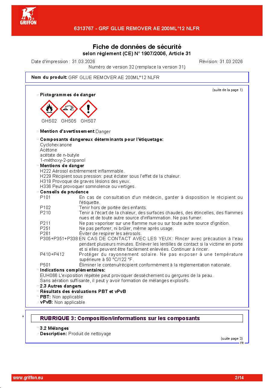 Fiche technique fournisseur