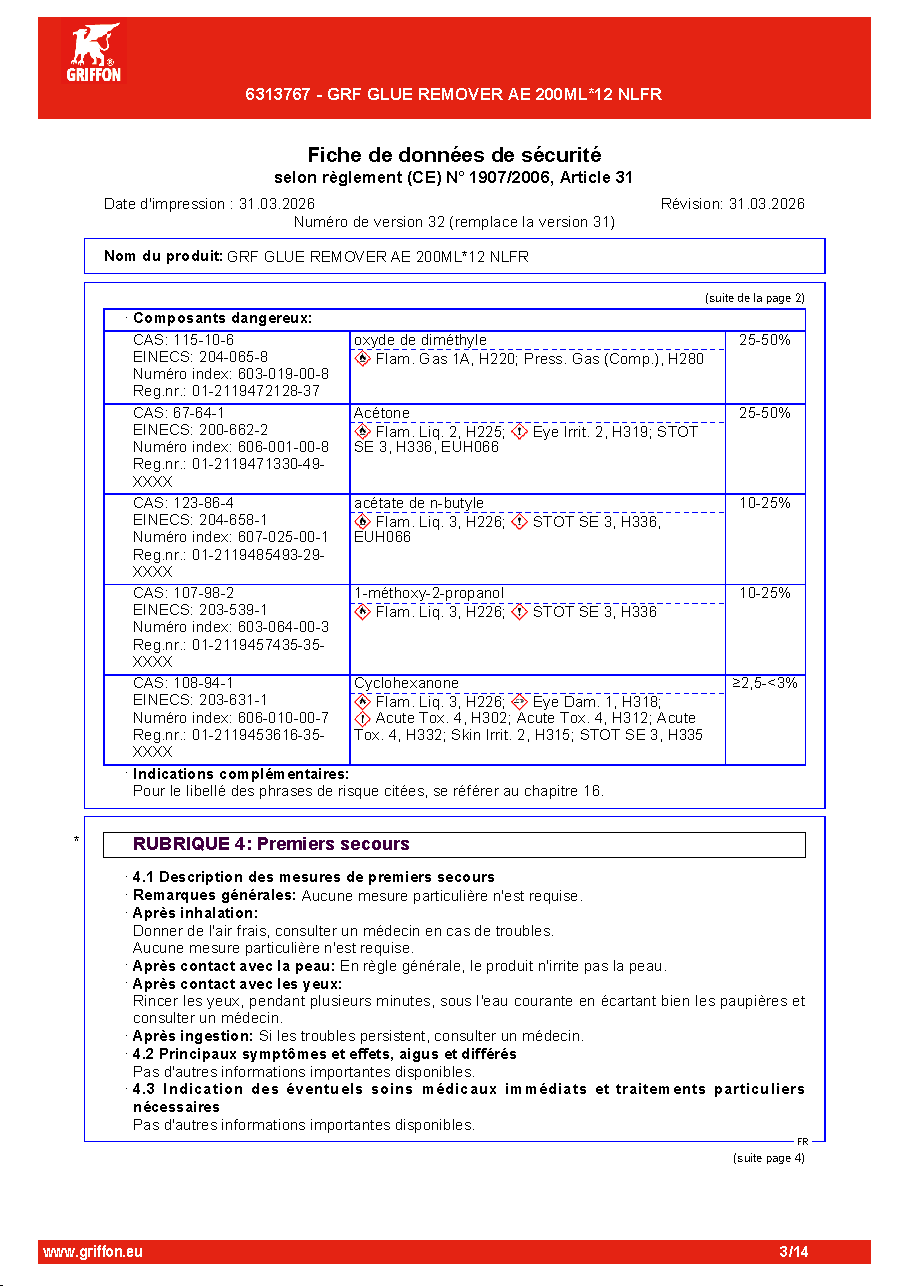 Fiche technique fournisseur