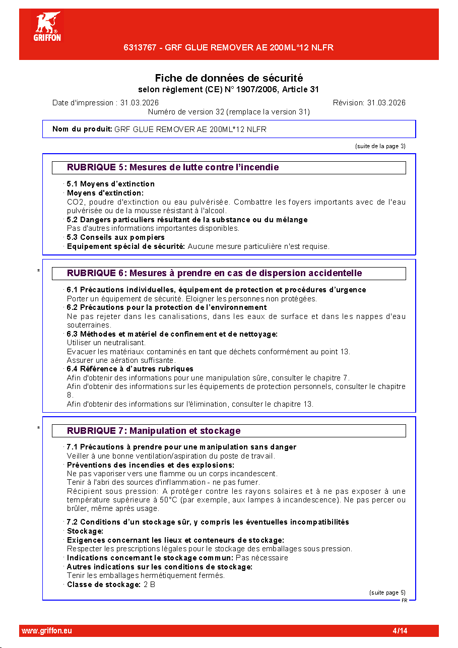 Fiche technique fournisseur