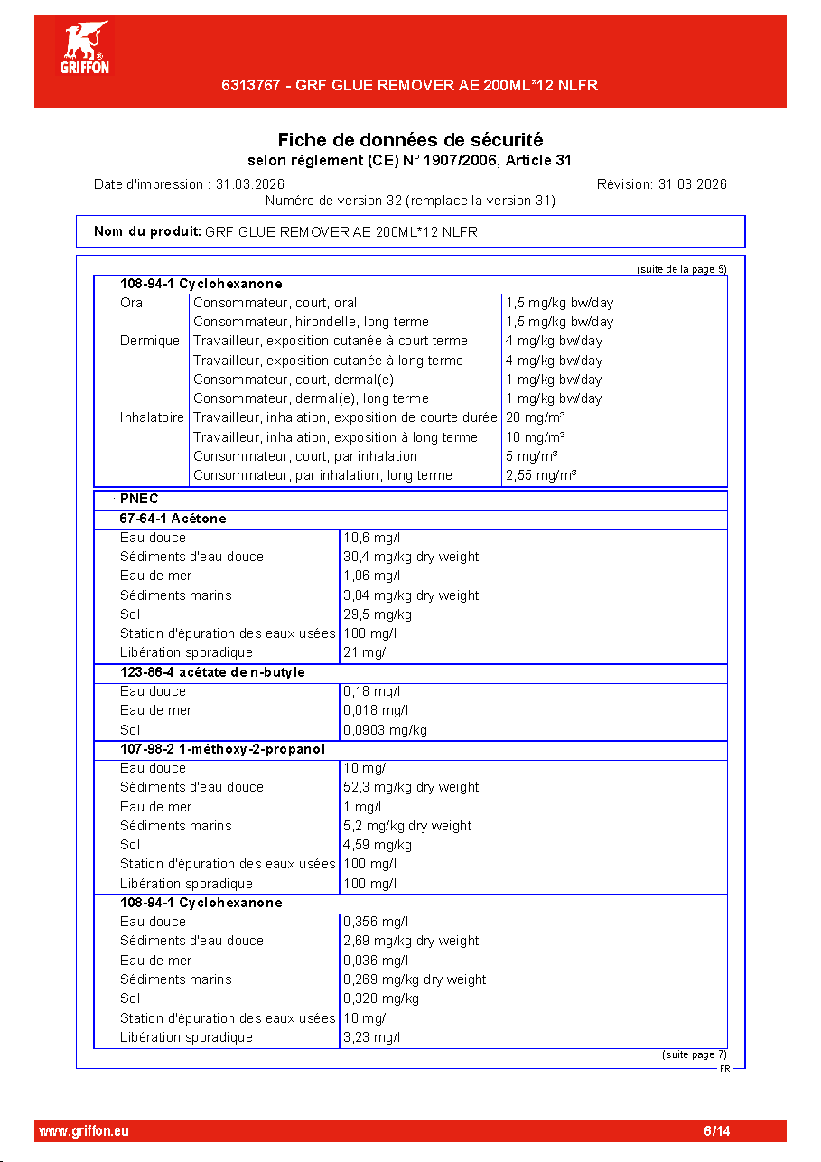 Fiche technique fournisseur