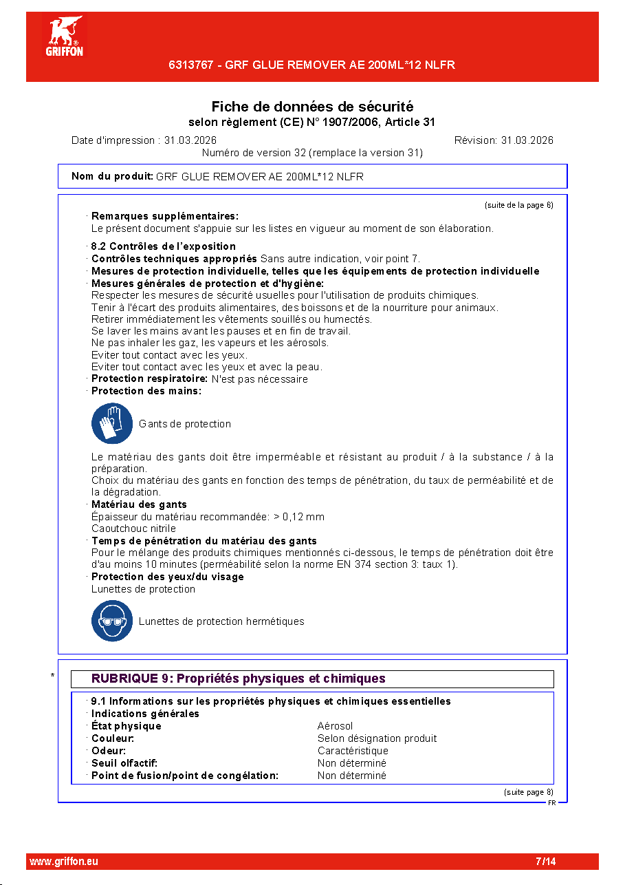 Fiche technique fournisseur