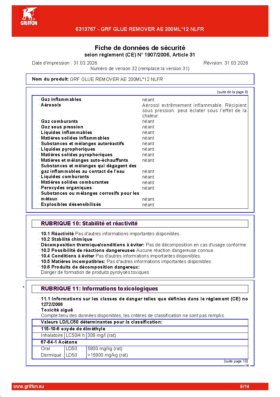 Fiche technique fournisseur