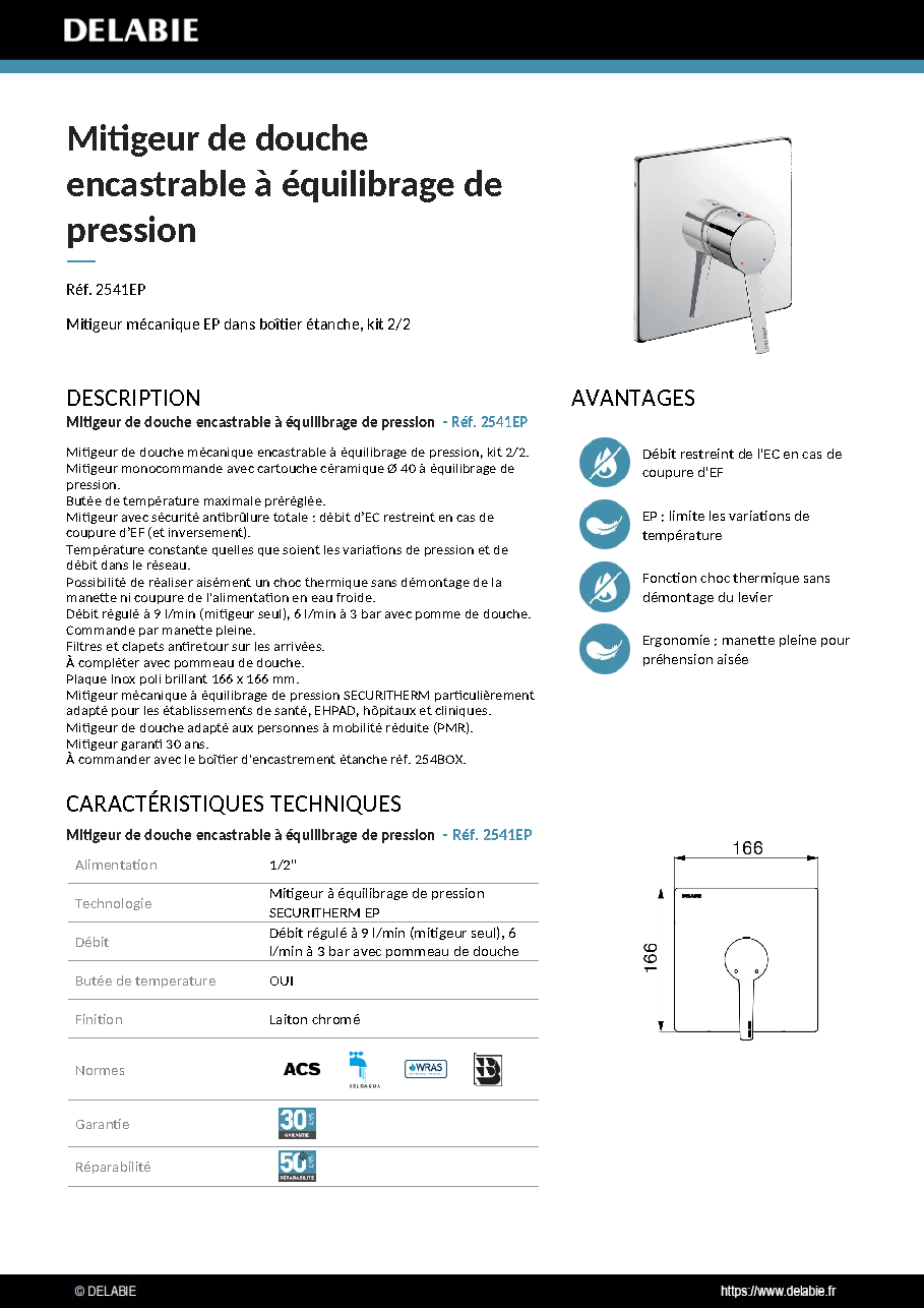 Fiche technique fournisseur