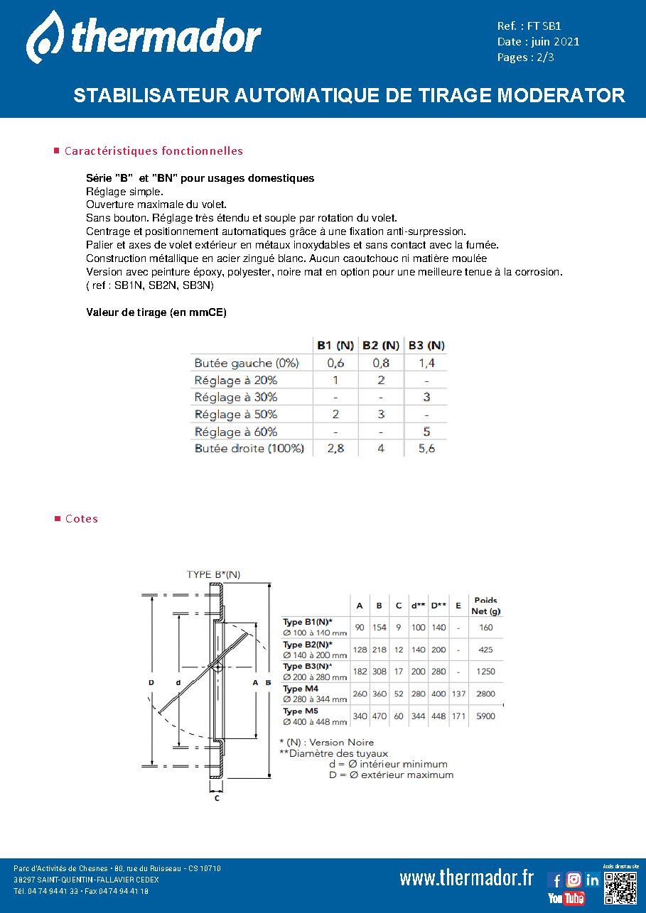 Fiche technique fournisseur
