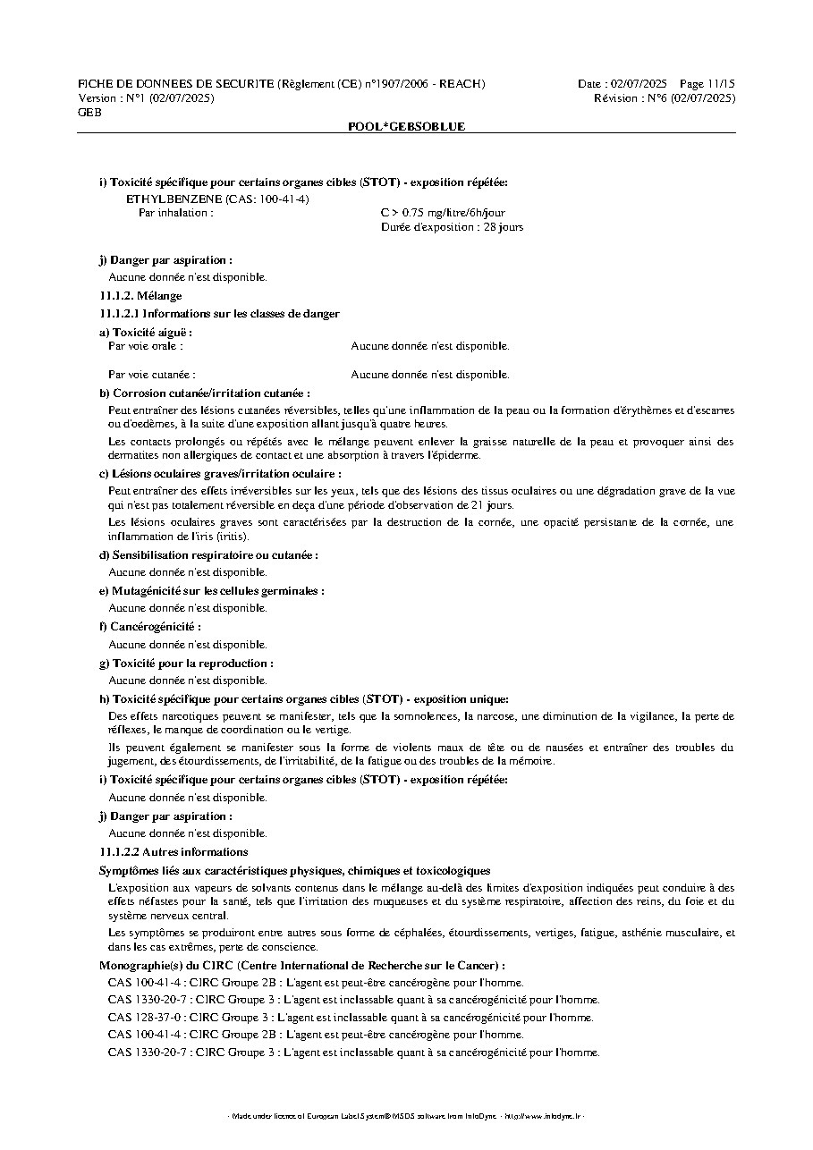 Fiche technique fournisseur