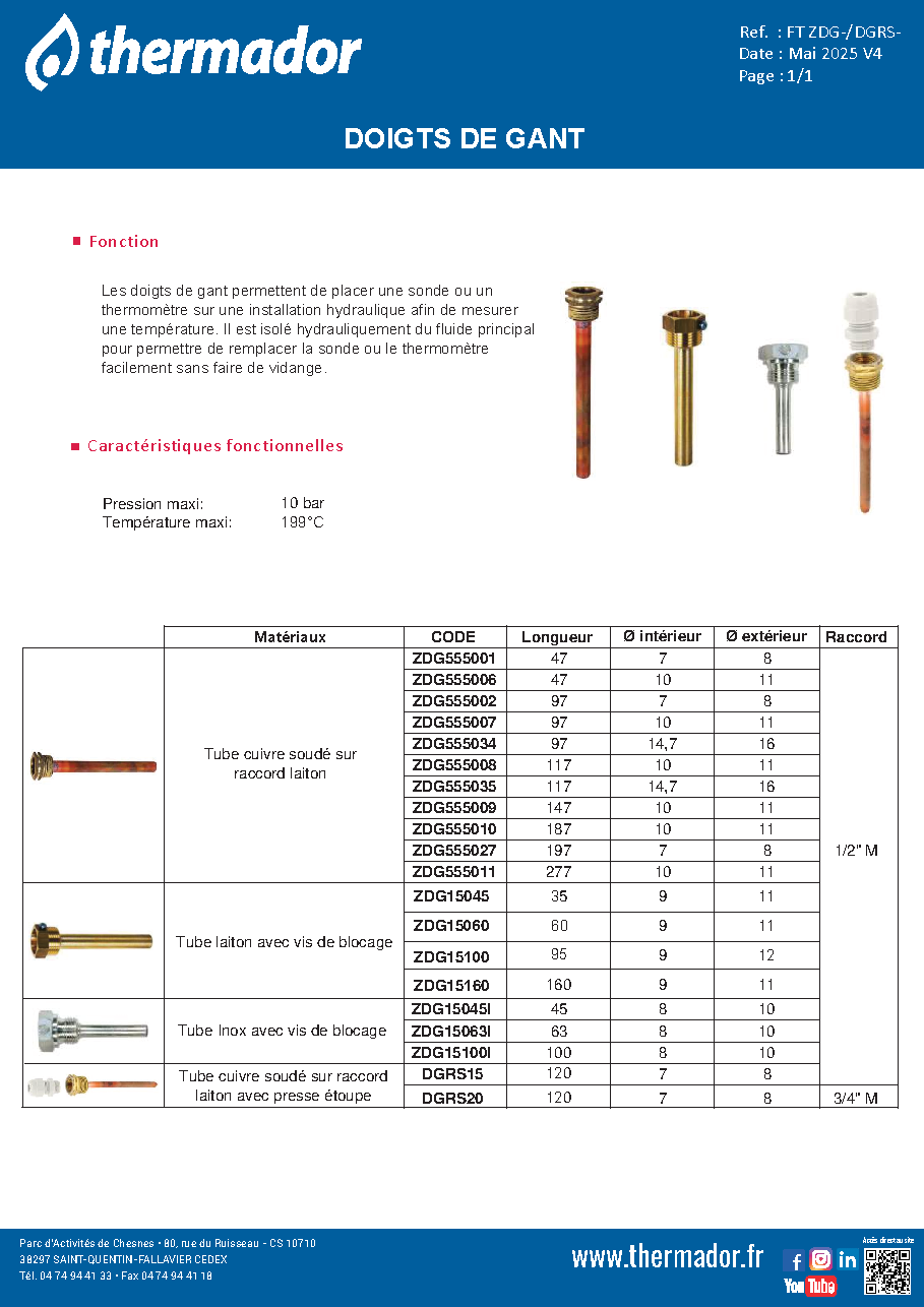 Fiche technique fournisseur