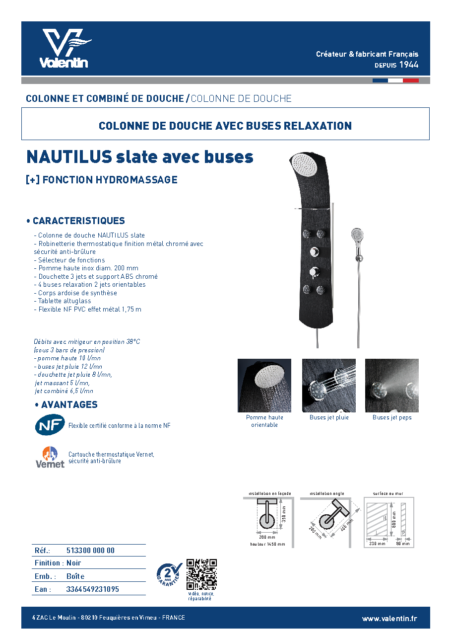 Fiche technique fournisseur