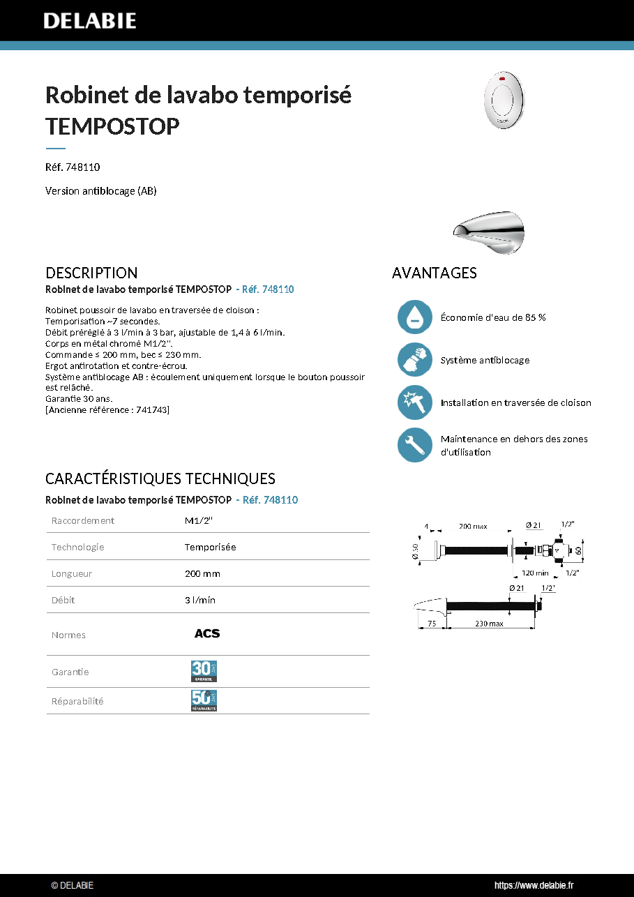 Fiche technique fournisseur