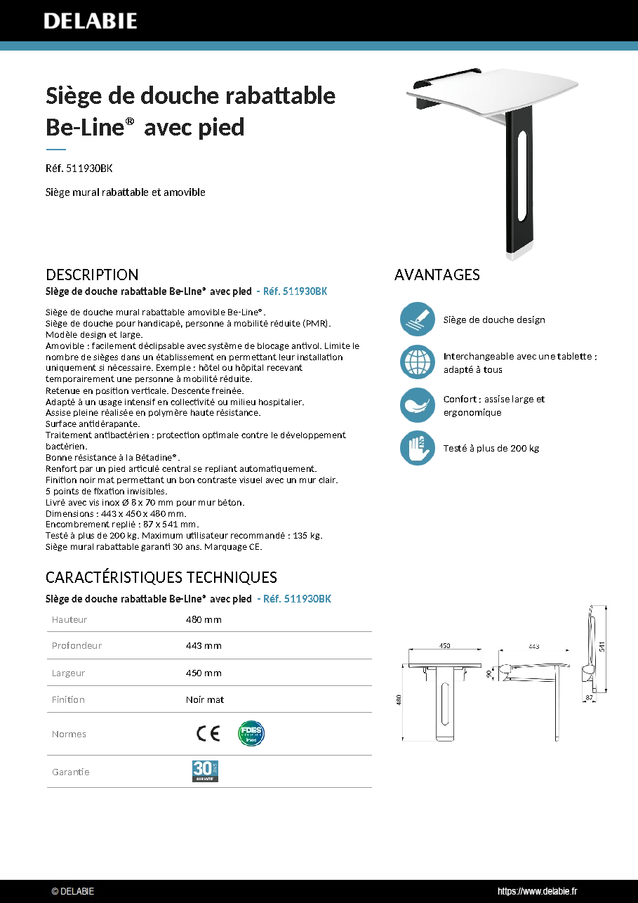 Fiche technique fournisseur