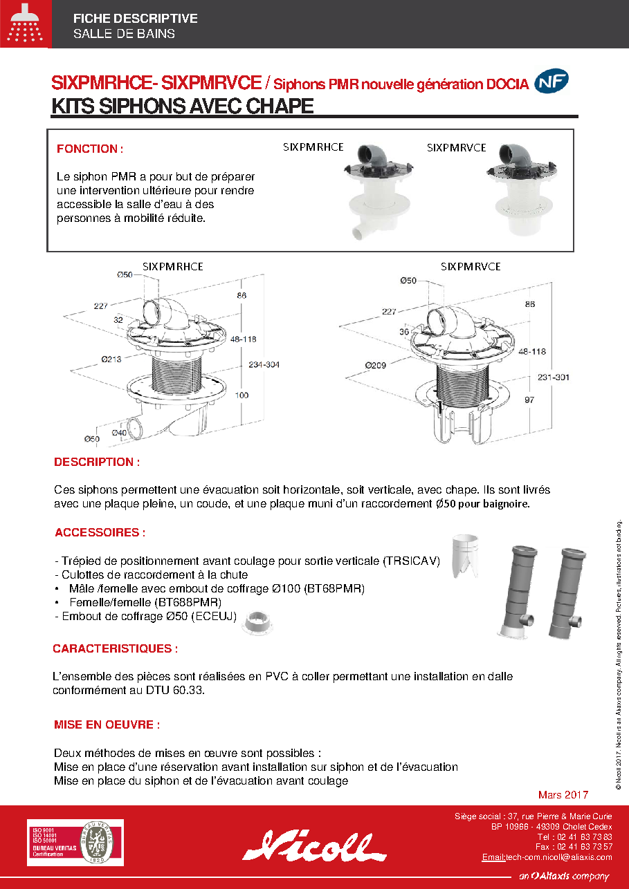 Fiche technique fournisseur