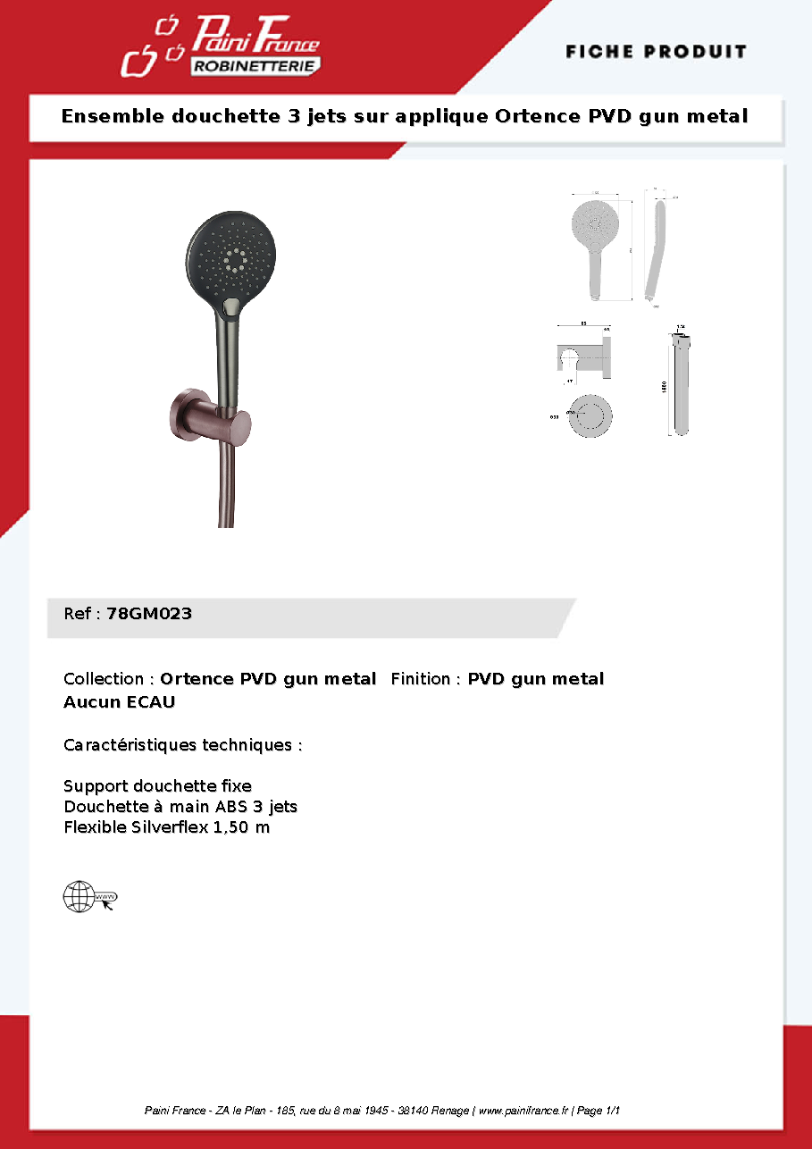 Fiche technique fournisseur