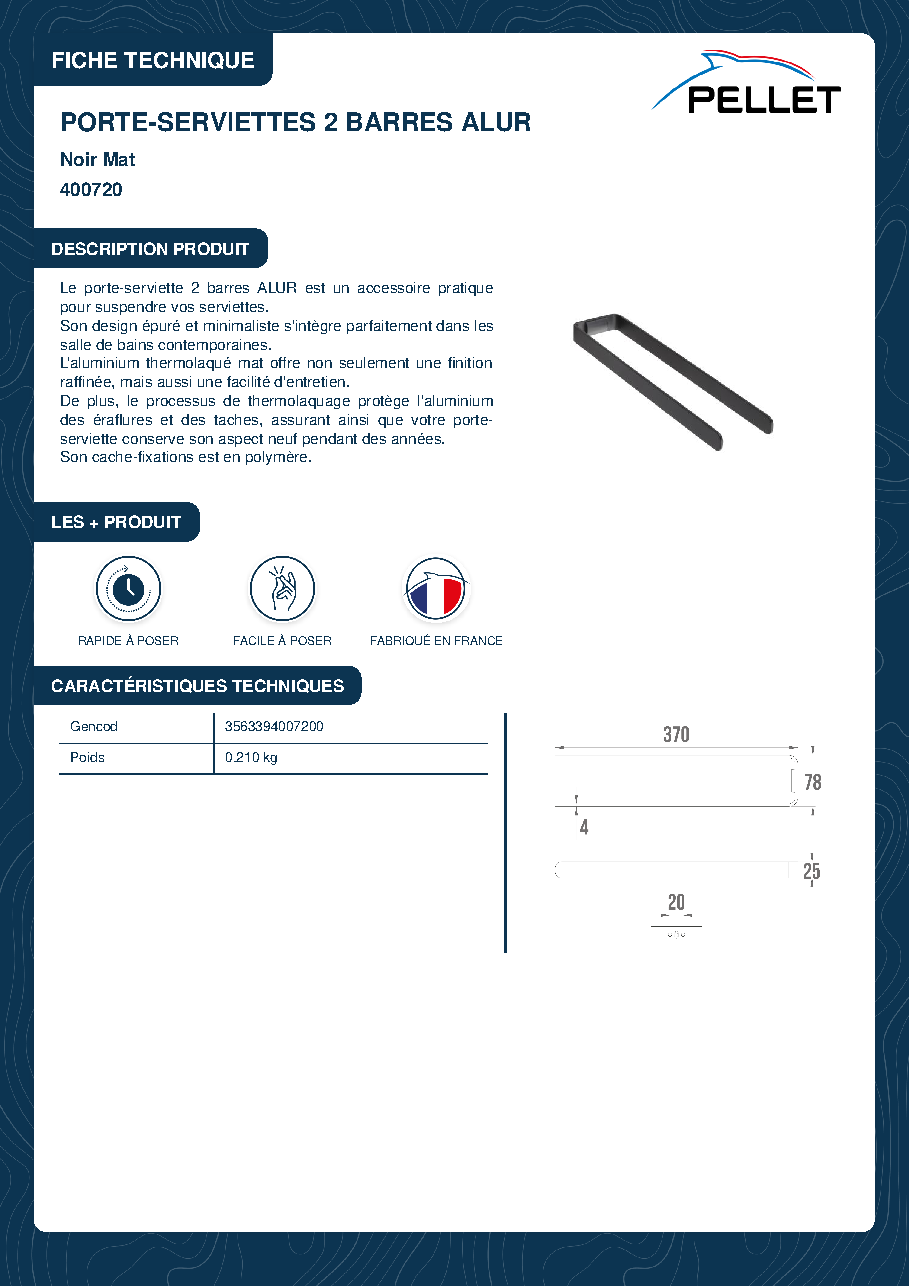 Fiche technique fournisseur