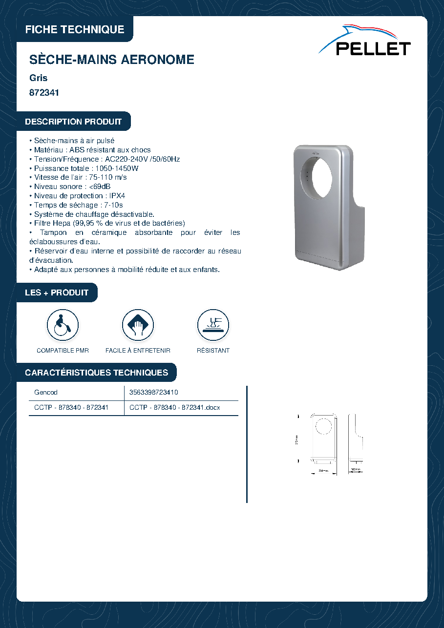 Fiche technique fournisseur