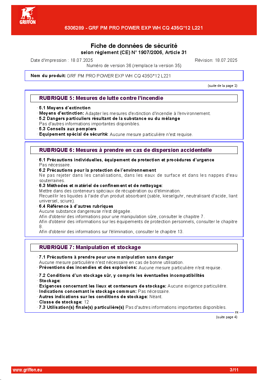 Fiche technique fournisseur
