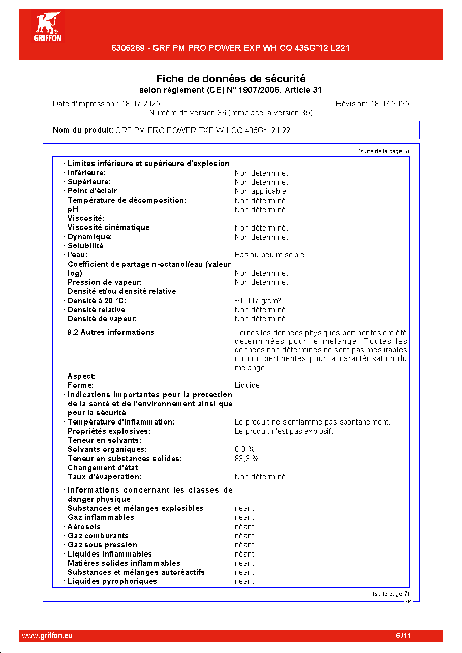 Fiche technique fournisseur