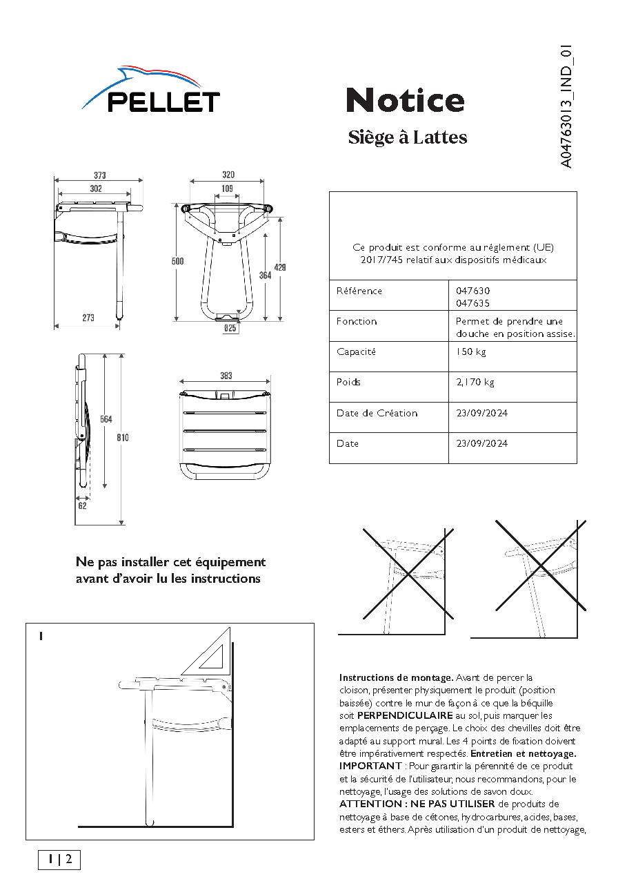 Fiche technique fournisseur