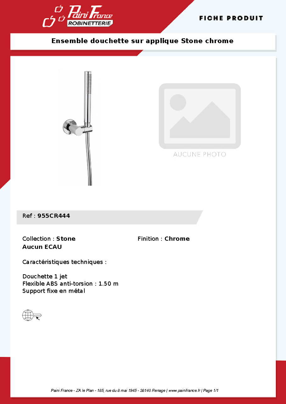 Fiche technique fournisseur
