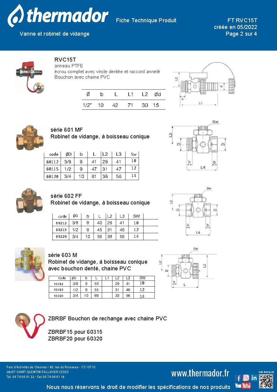 Fiche technique fournisseur