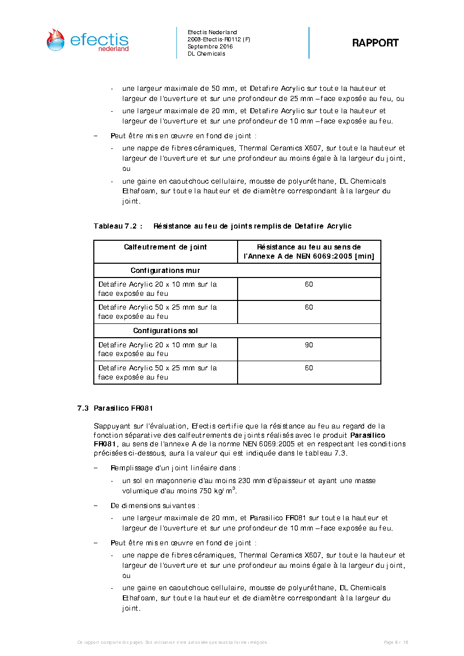 Fiche technique fournisseur
