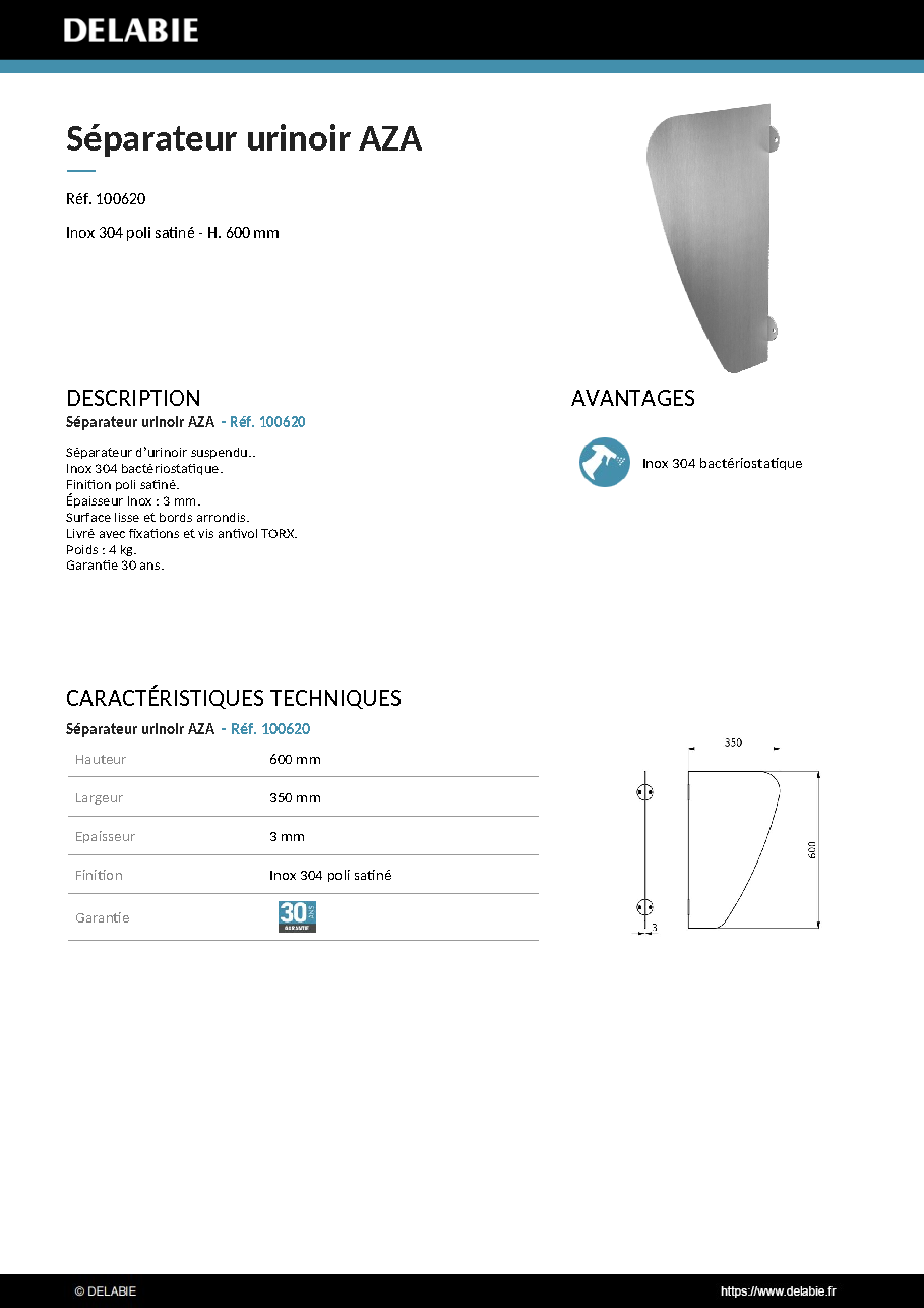 Fiche technique fournisseur
