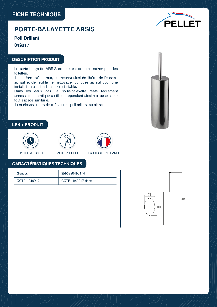 Fiche technique fournisseur
